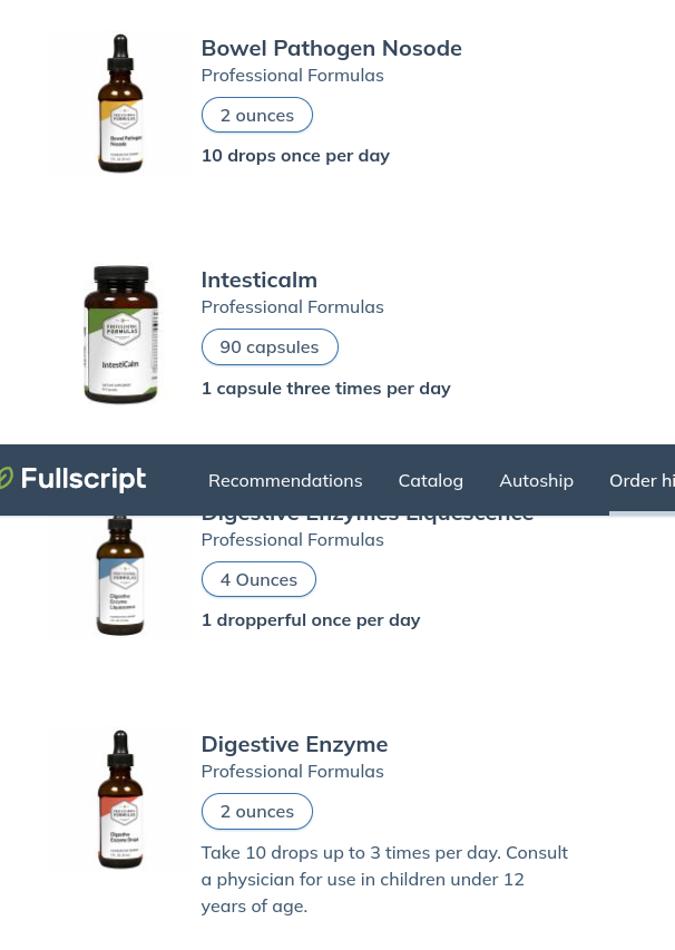 Fullscript leaky gut protocol