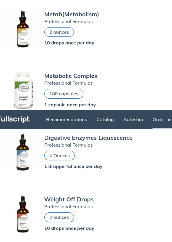 Fullscript weightloss protocol