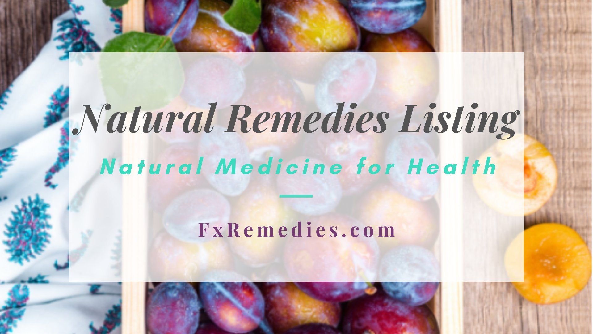 Natural Health Remedies By Condition